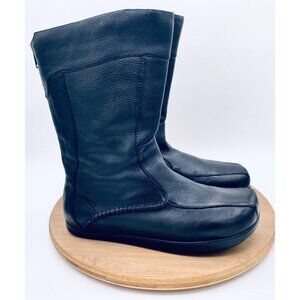Earth Boots Womens 8 Black Leather Mid Calf Comfort Gorgeous